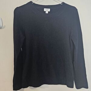 J. Crew Teddie Cotton Blend Long Sleeve Sweater F5199 Women's Black Size Small